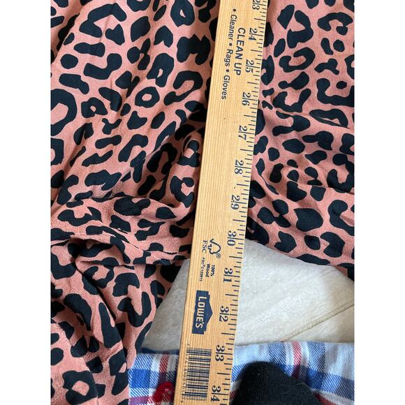 Lovers + Friends Jumpsuit Small Leopard Animal Print Wide Leg Sleeveless Orange - Picture 13 of 16